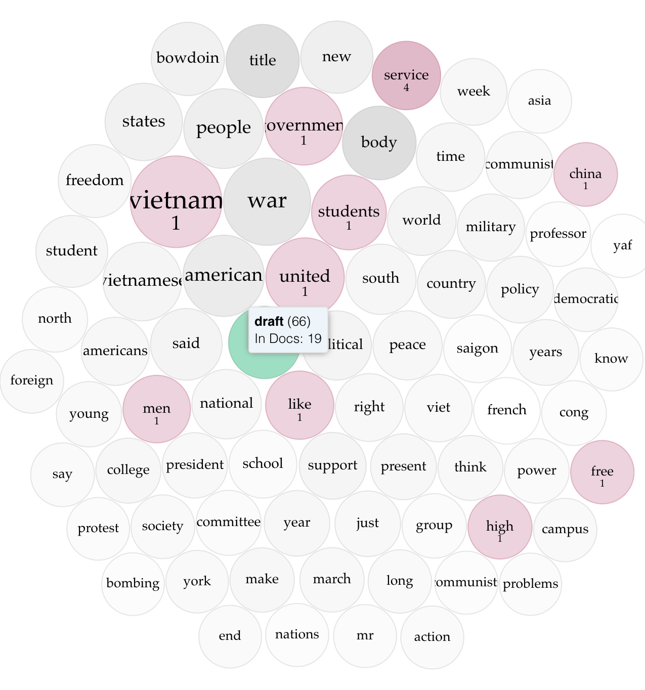 Voyant TermsBerry visualization 1